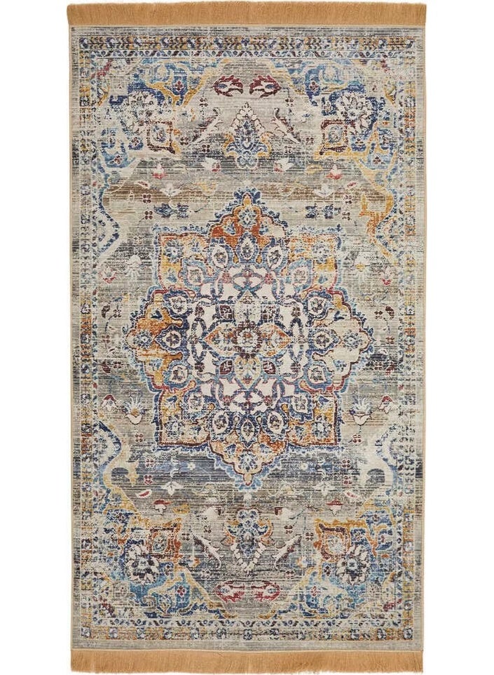 Bursa Silk Gray Velvet Carpet Prayer Rug - Image 1